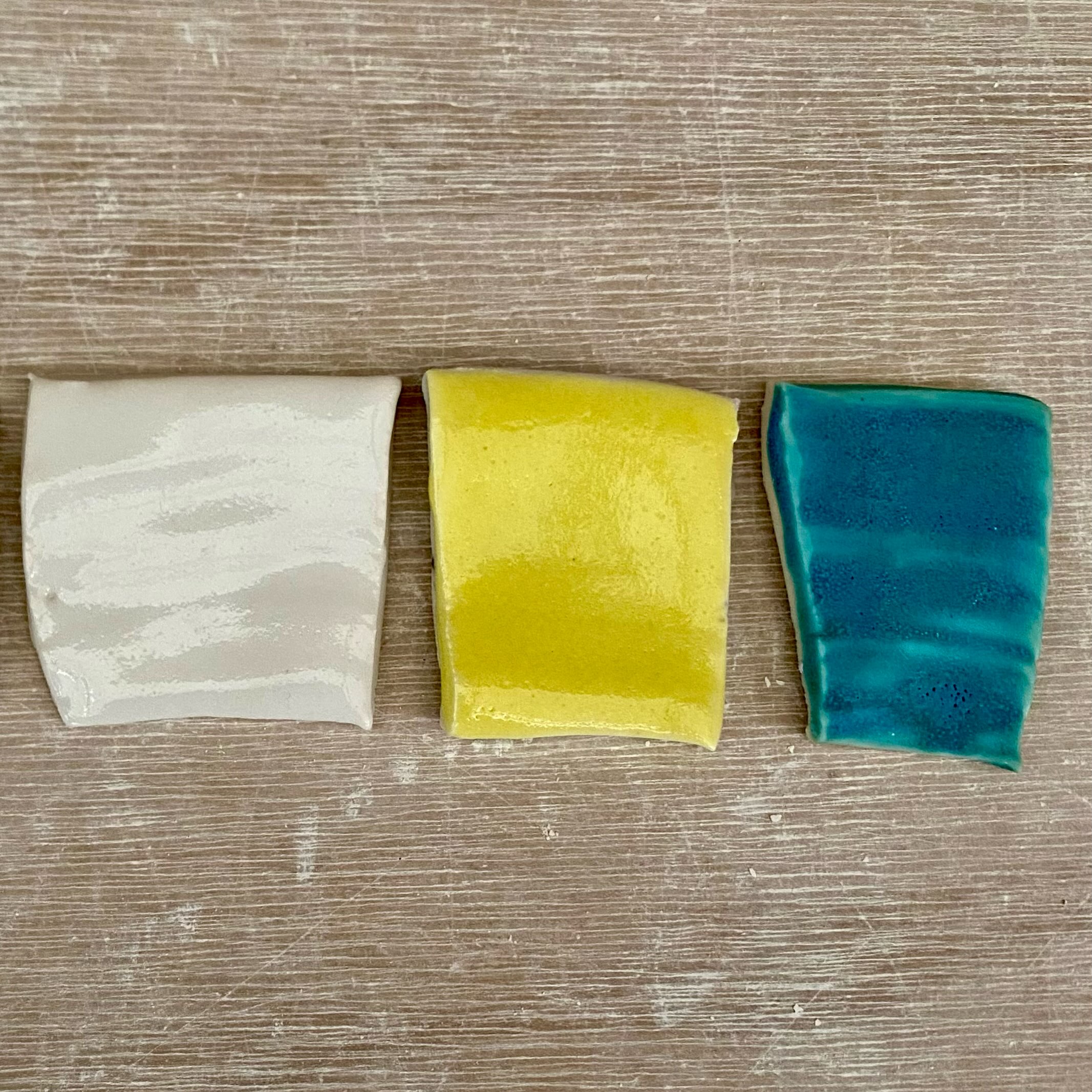 Lucie Rie had to make her own glazes at a time (in the 1940s) when there were very few glaze recipe books and no internet. She made mixtures of feldspar, whiting and china clay to which she added dolomite to make a matt glaze. In England there were few frits available outside the industrial potteries so she used zinc oxide as an additional flux to make her glossy glaze. She added tin oxide for white and uranium oxide or an American yellow stain to make her yellow glaze. For turquoise, she added copper oxide to a matt glaze base containing barium carbonate. For pink, she used lead chromate under her tin glaze, making a chrome-tin pink.

Emmanuel Cooper was the first to study her glaze notebooks. He published some of her glaze recipes in Ceramic Review magazine in the 1990s. I will be including both Lucie Rie’s and Emmanuel Cooper’s glaze recipes in my book Emmanuel Cooper Glazes, coming out in January 2027.