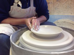 Throwing porcelain bowl