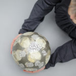Lichen-glazed porcelain sculptural form